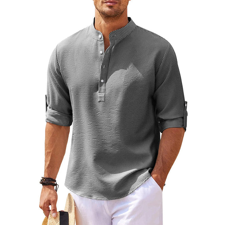 Ezekiel | Men's Casual Roll-Up Sleeve Henley Shirt
