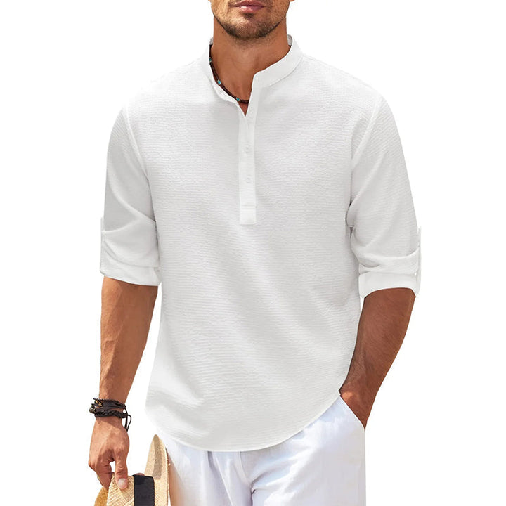 Ezekiel | Men's Casual Roll-Up Sleeve Henley Shirt