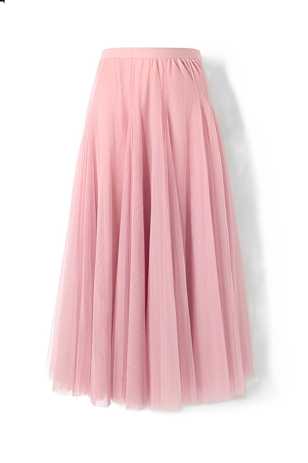 Women's Pleated Midi Skirt in Mesh Fabric