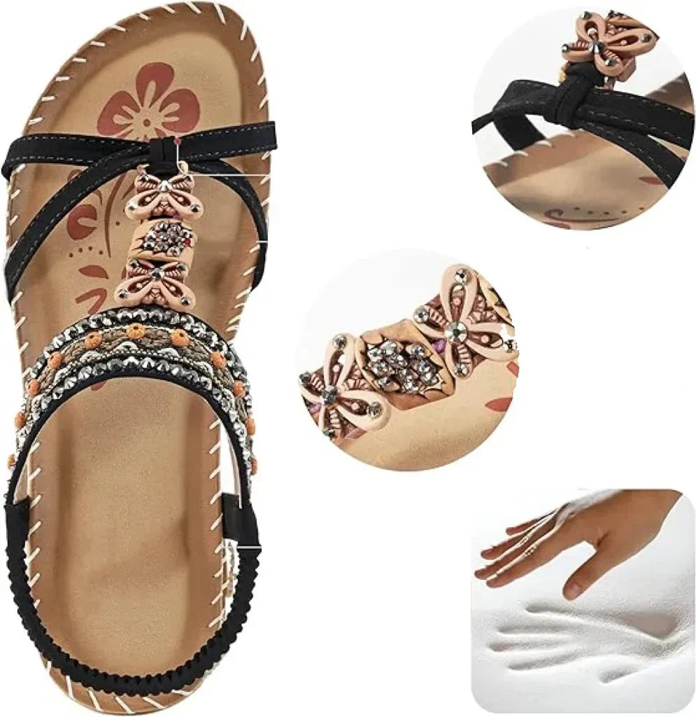 Elegant Orthopedic Flower Sandals for Women