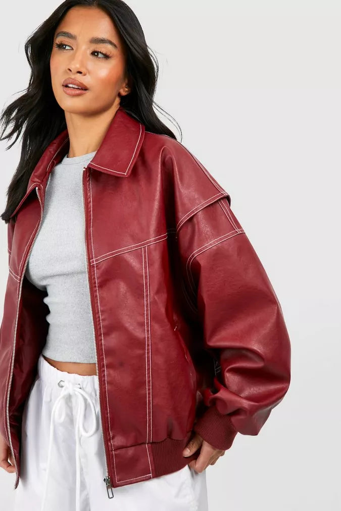 Women's Oversized Bomber Jacket