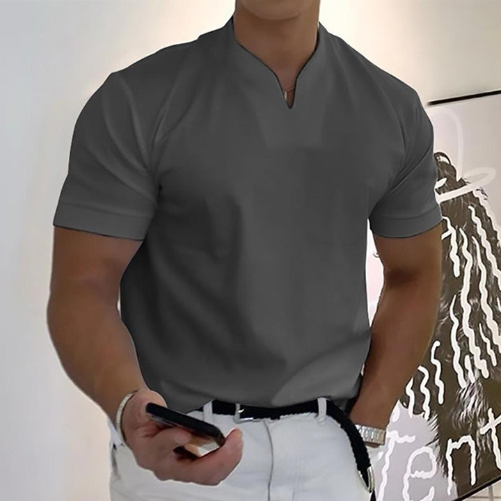 Liam | Men's Elegant Casual Short Sleeve V-neck T-shirt for Comfort and Style