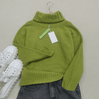Pull à col roulé oversize à manches longues pour femme, pour l’hiver