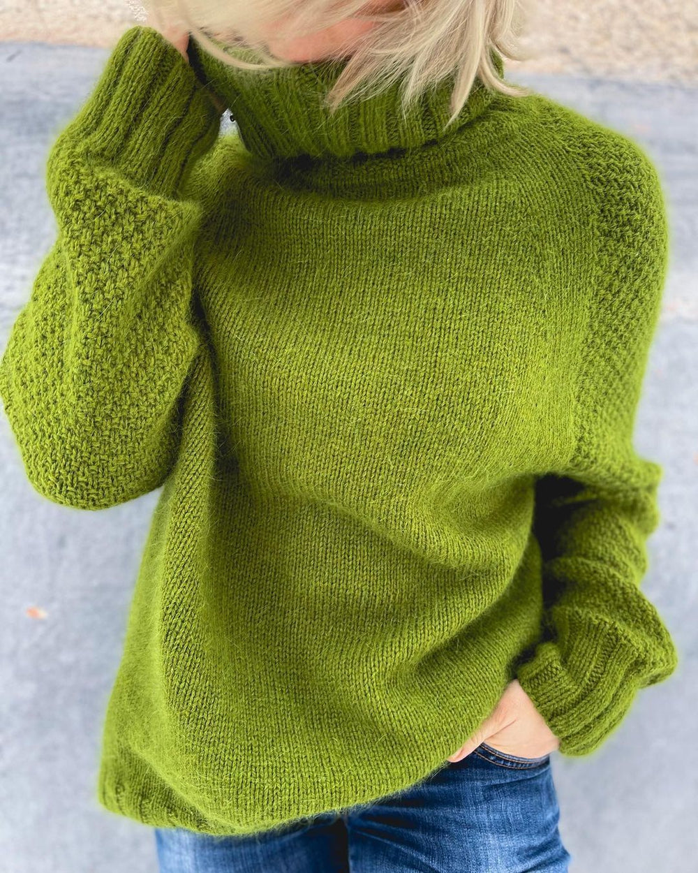 Pull à col roulé oversize à manches longues pour femme, pour l’hiver