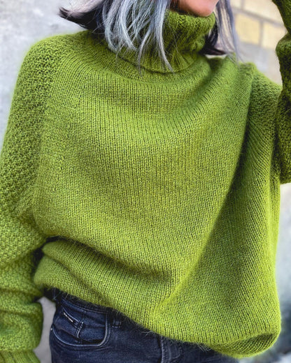 Pull à col roulé oversize à manches longues pour femme, pour l’hiver