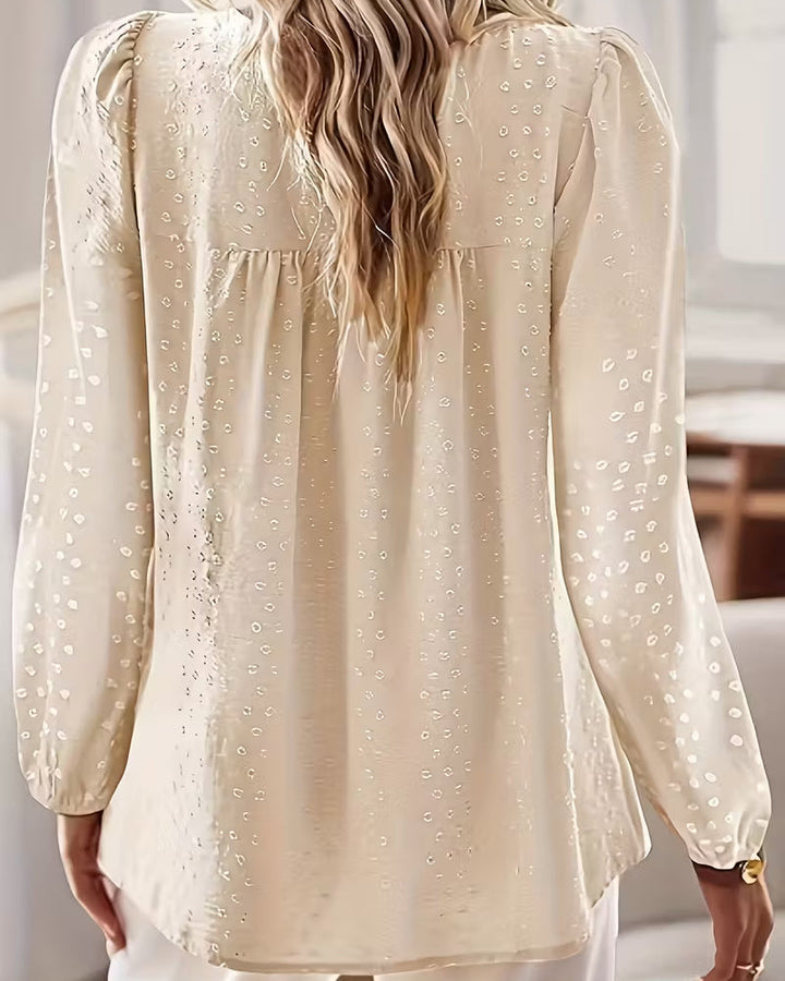 Gwen | Women's Long Sleeve Lace Detail Blouse