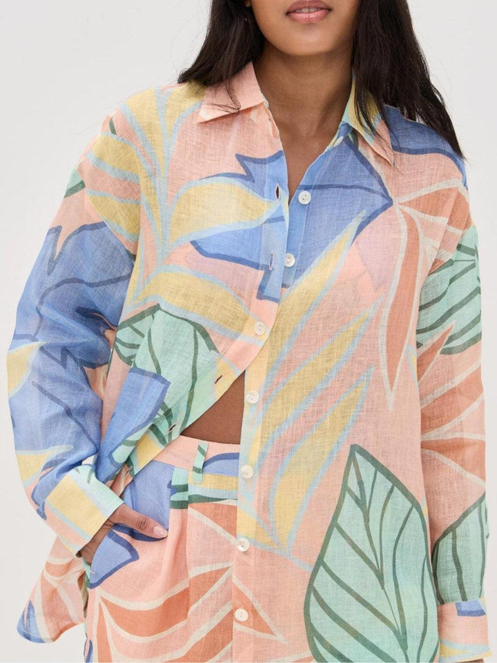 Harmony | Women's Floral Button-Down Two-Piece Outfit