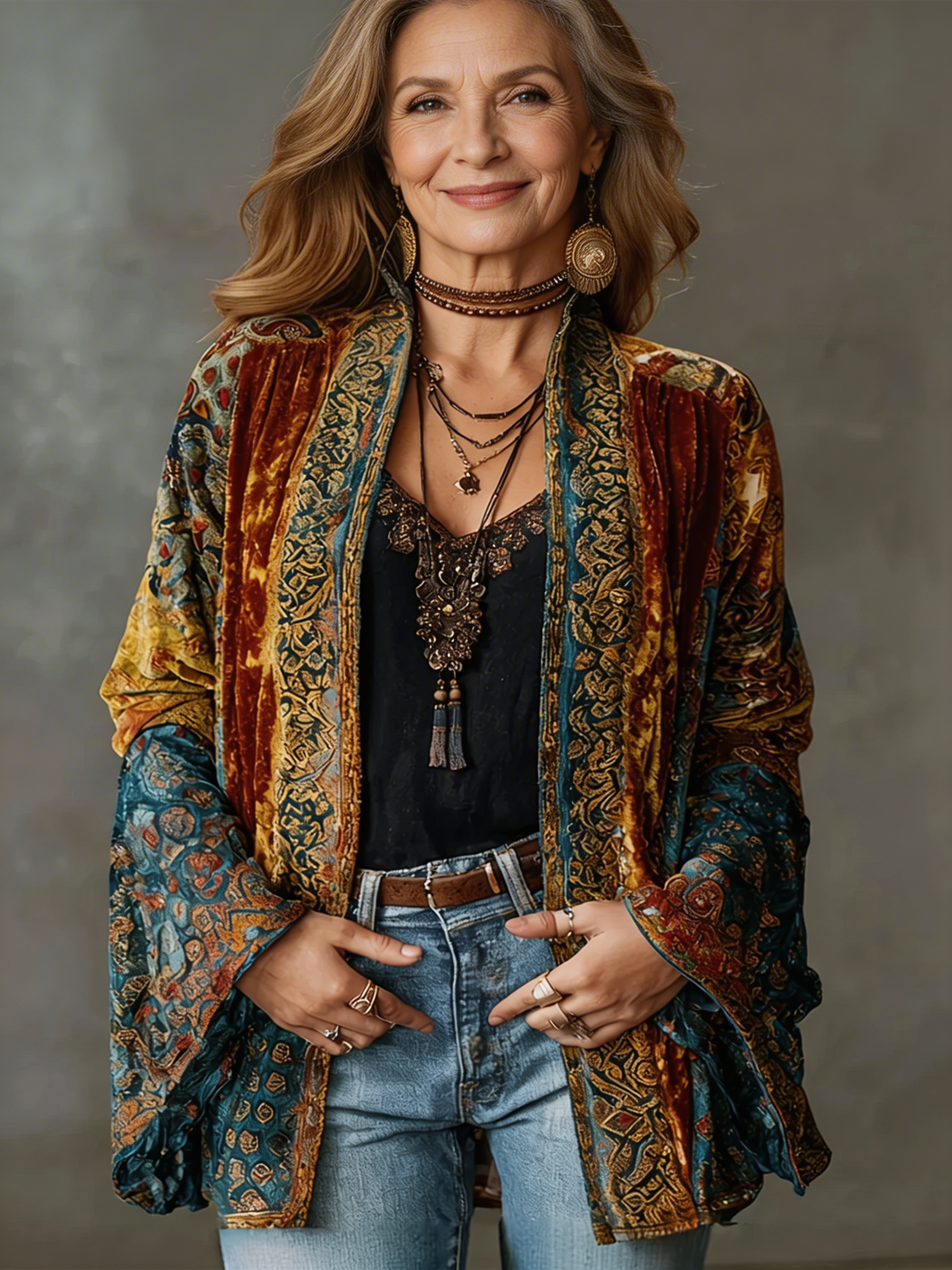 Women's Boho Chic Kimono Jacket