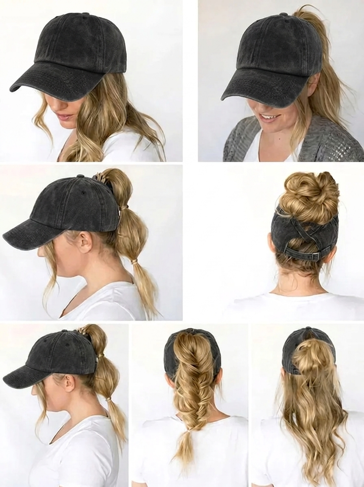 Women's UV Protection Ponytail Baseball Cap