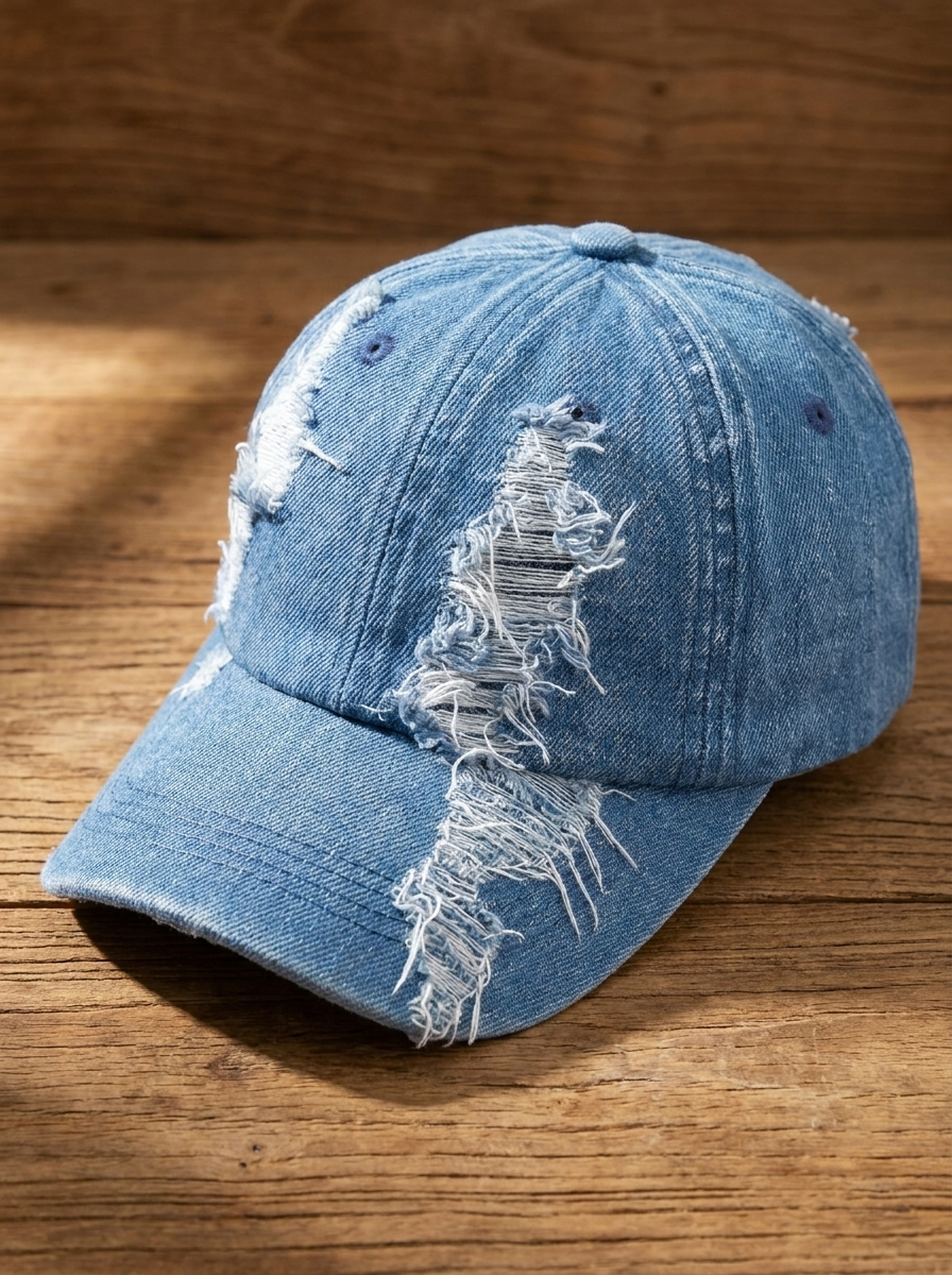 Women's Adjustable Strap Denim Sun Hat