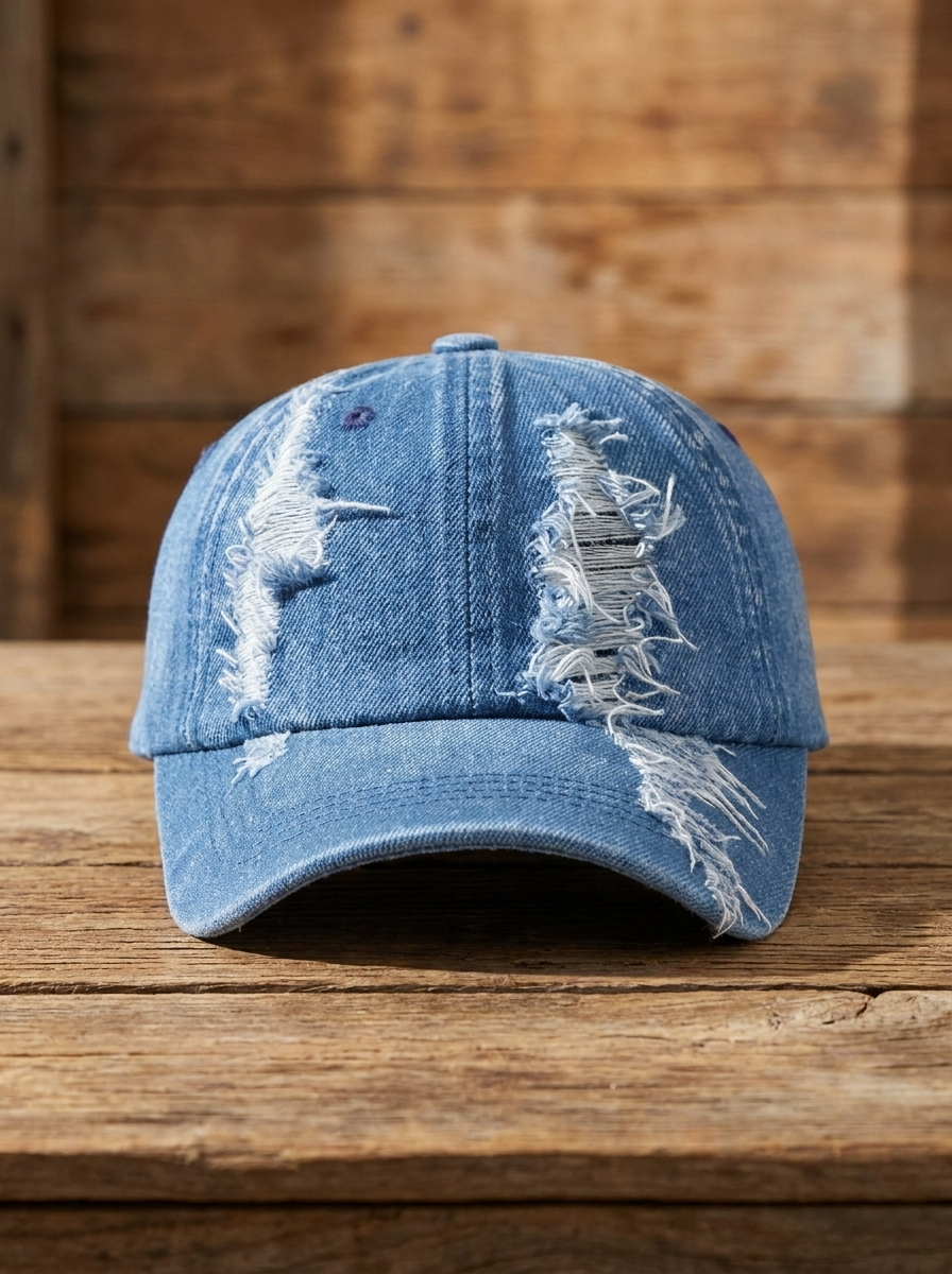 Women's Adjustable Strap Denim Sun Hat