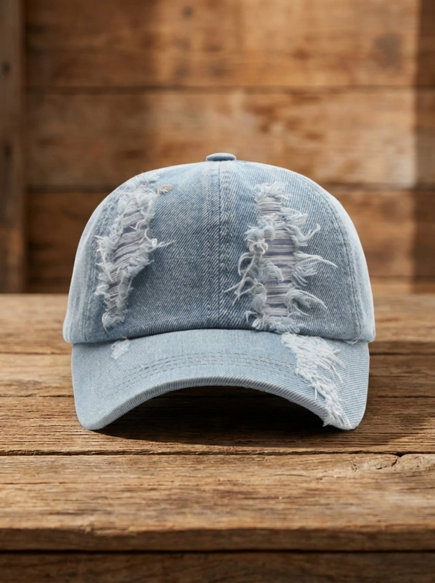 Women's Adjustable Strap Denim Sun Hat