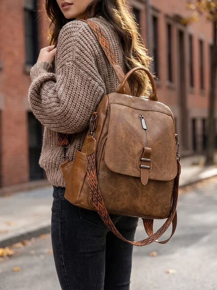 Women's Vintage Leather Backpack