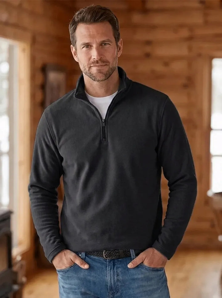 Men's Fine Knit Quarter Zip Sweater