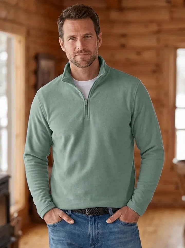 Men's Fine Knit Quarter Zip Sweater