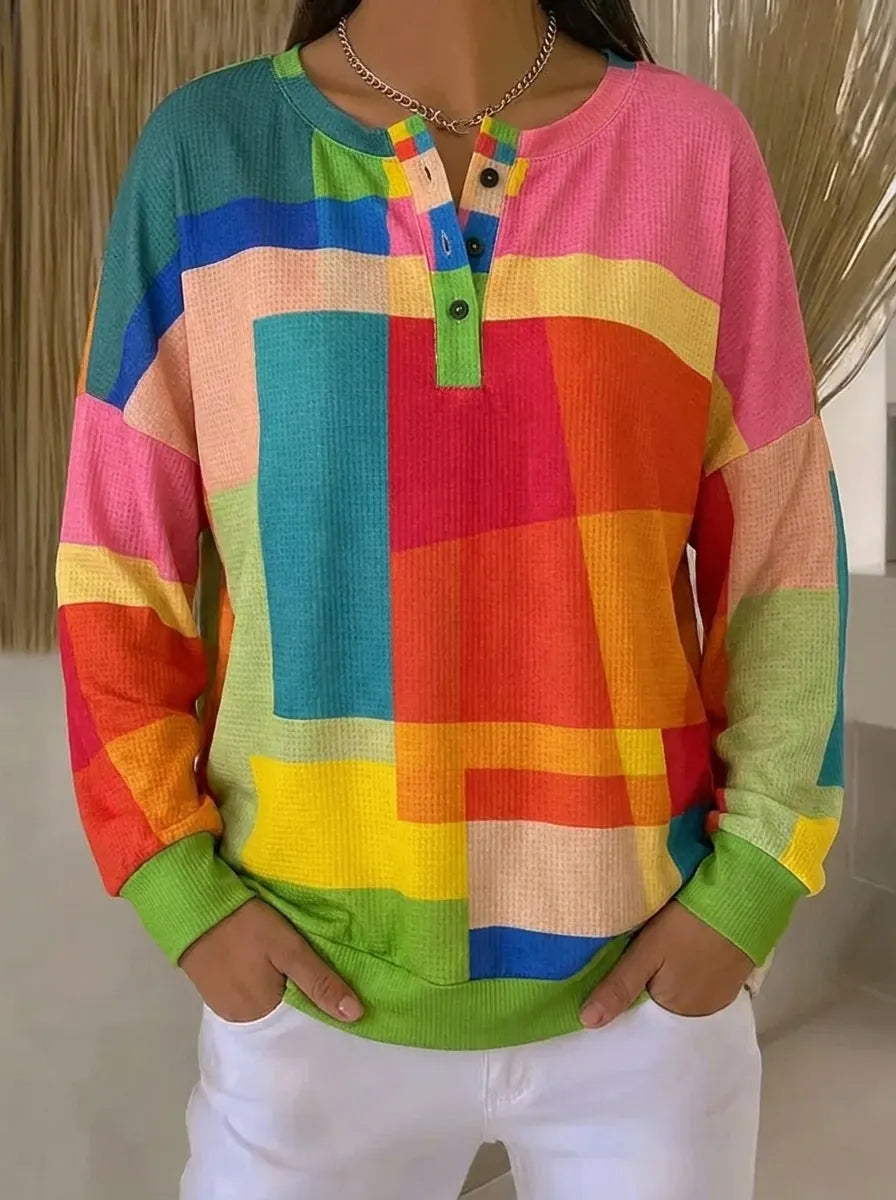 Women's Colorful Retro Sweatshirt
