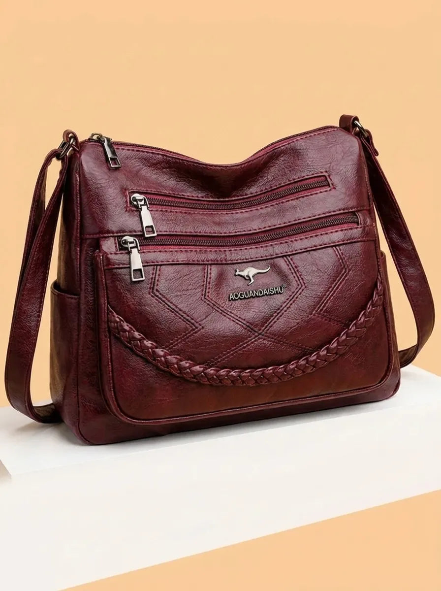 Damen-Shopper aus veganem Leder mit verstellbarem Trageriemen
