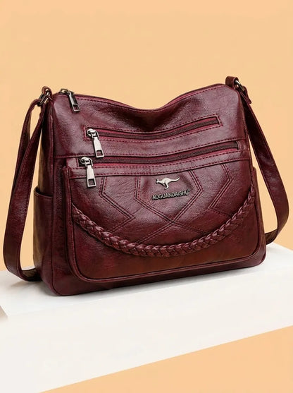 Damen-Shopper aus veganem Leder mit verstellbarem Trageriemen
