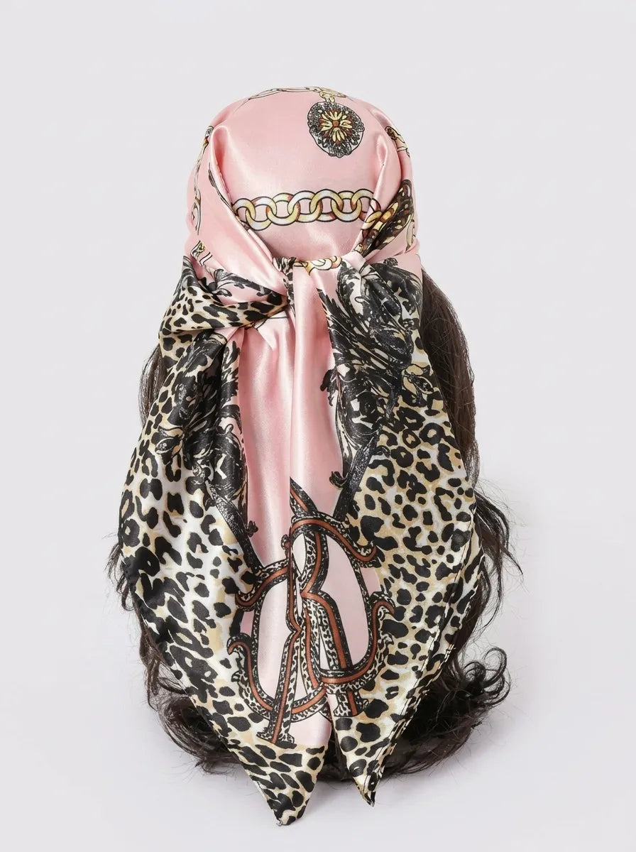 Écharpe en soie à imprimé animal pour femme - Style élégant et enveloppant, tout en douceur