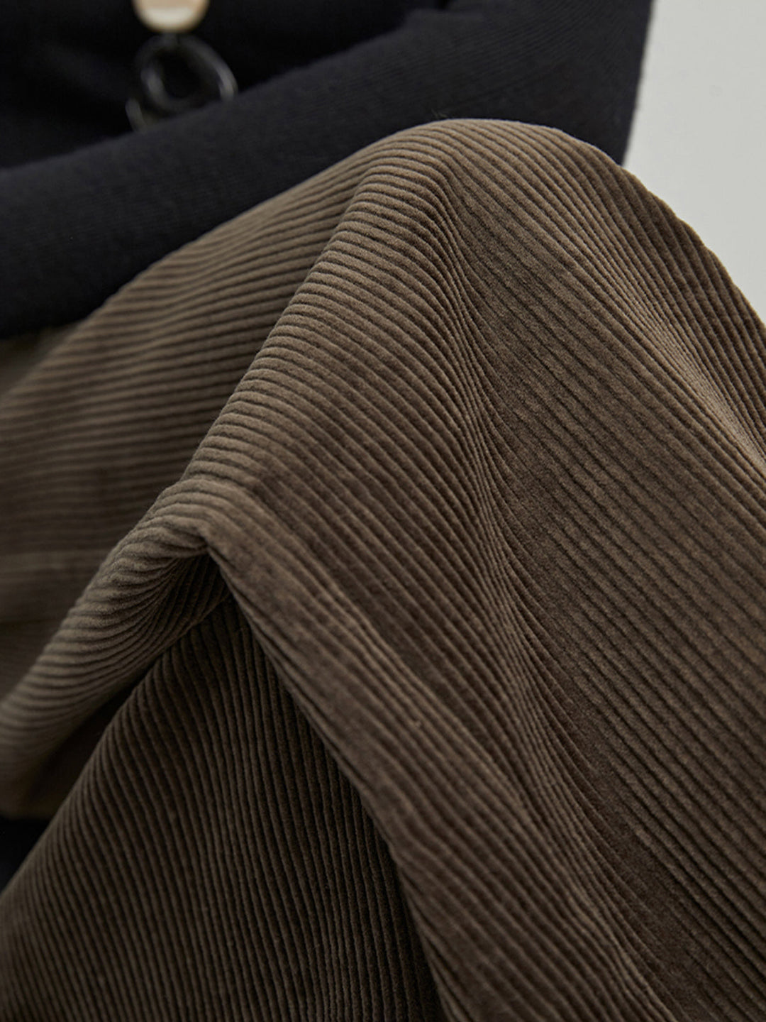 Women's High-Waist Draped Corduroy Trousers