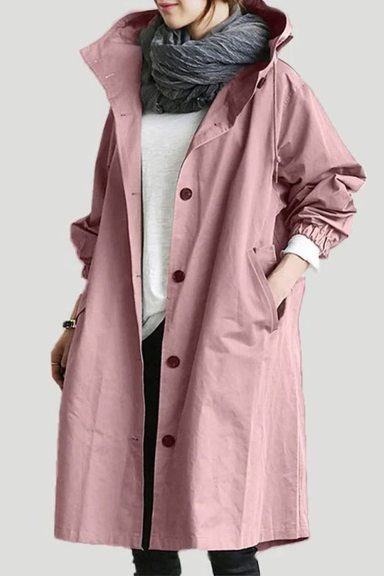 Women's Stylish Hooded Trench Coat