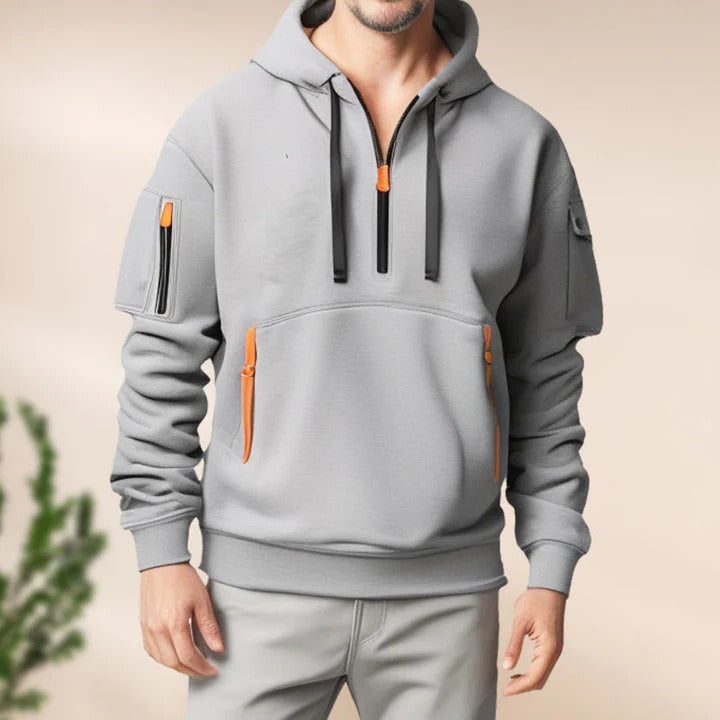 Men's Half-Zip Pullover Hoodie