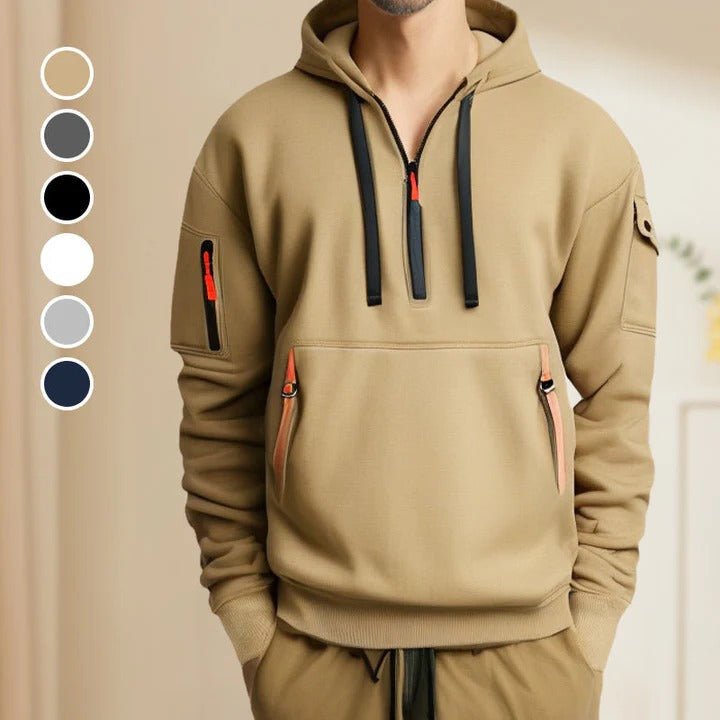 Men's Half-Zip Pullover Hoodie