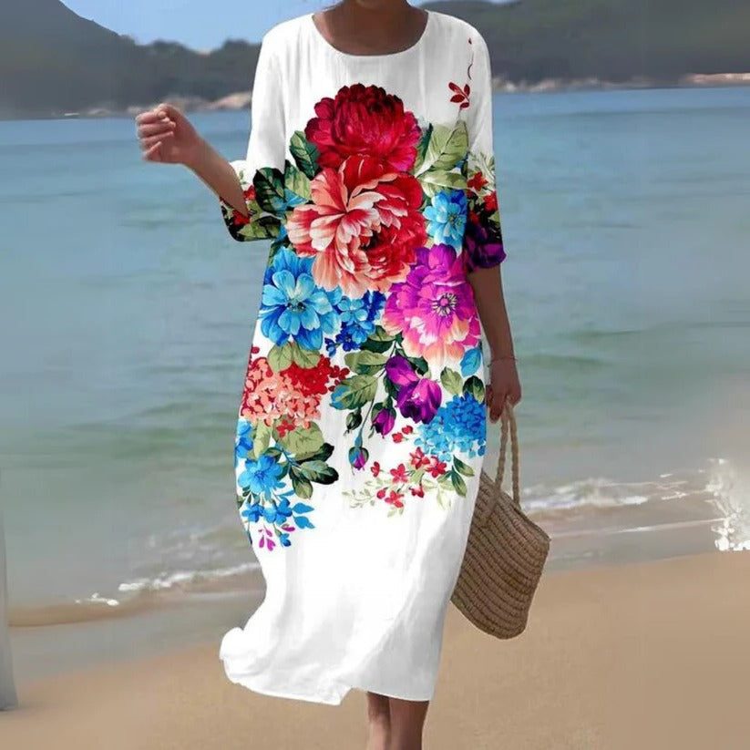 Women's Flowy Midi Dress for Effortless Style and Comfort