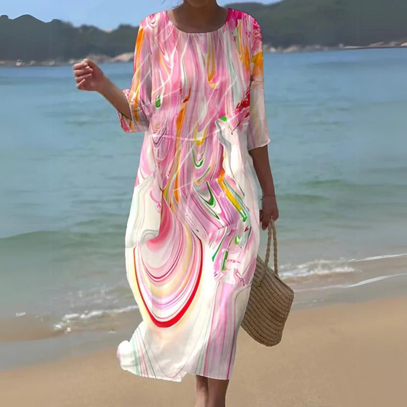 Women's Flowy Midi Dress for Effortless Style and Comfort