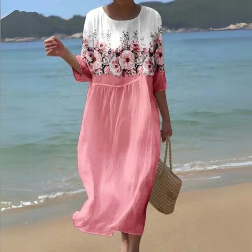 Women's Flowy Midi Dress for Effortless Style and Comfort