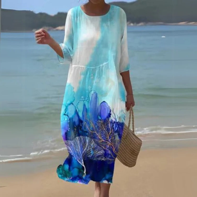 Women's Flowy Midi Dress for Effortless Style and Comfort
