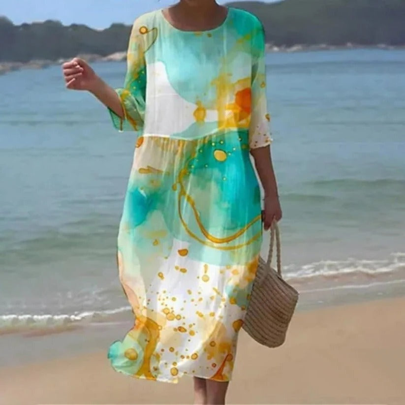Women's Flowy Midi Dress for Effortless Style and Comfort