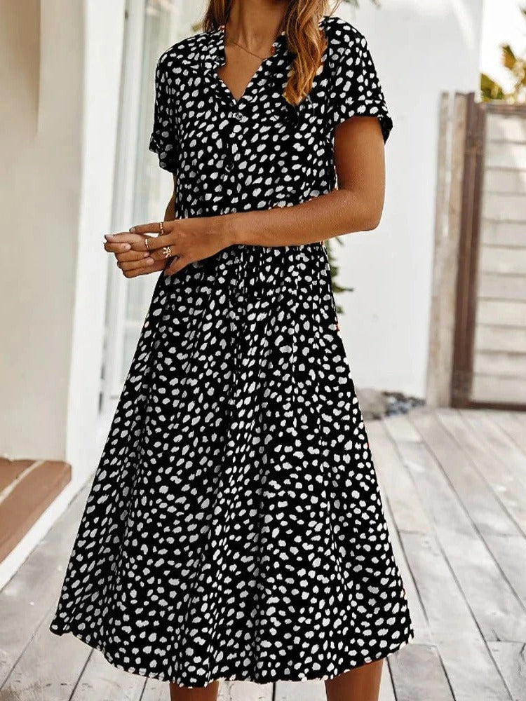 Women's Short Sleeve Midi Dress