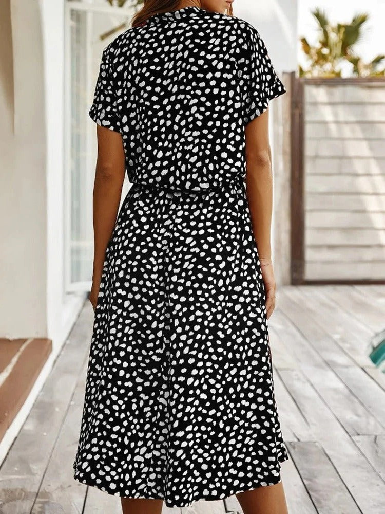 Women's Short Sleeve Midi Dress