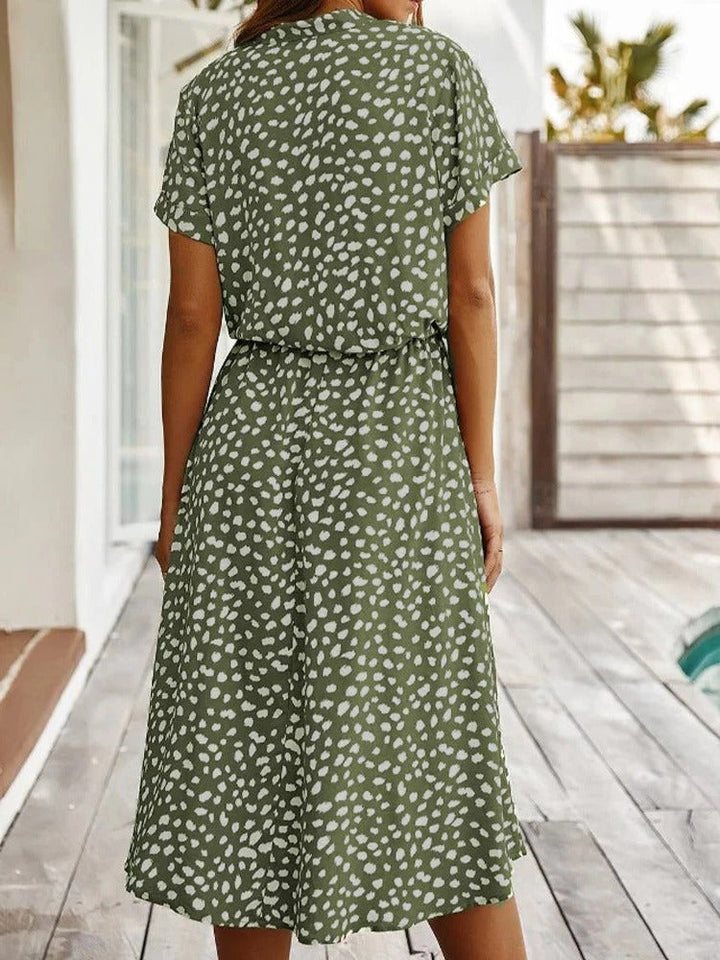 Women's Short Sleeve Midi Dress