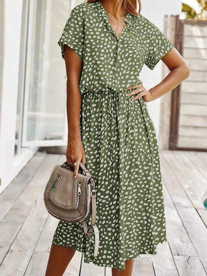 Women's Short Sleeve Midi Dress
