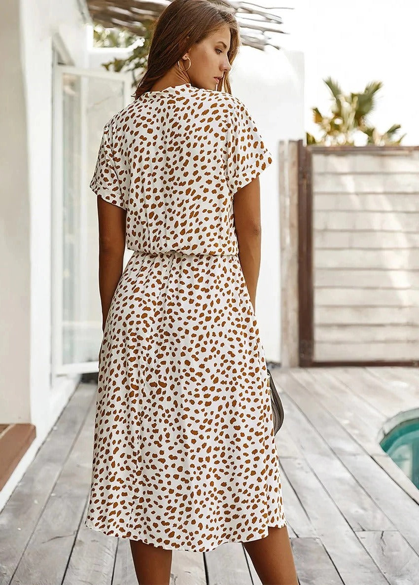 Women's Short Sleeve Midi Dress