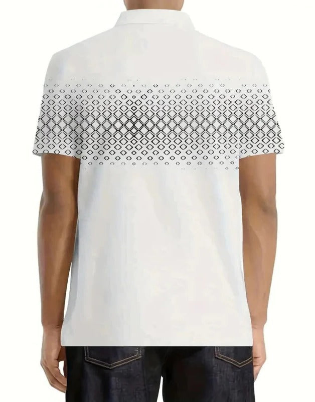 Men's Checked Casual Polo Shirt