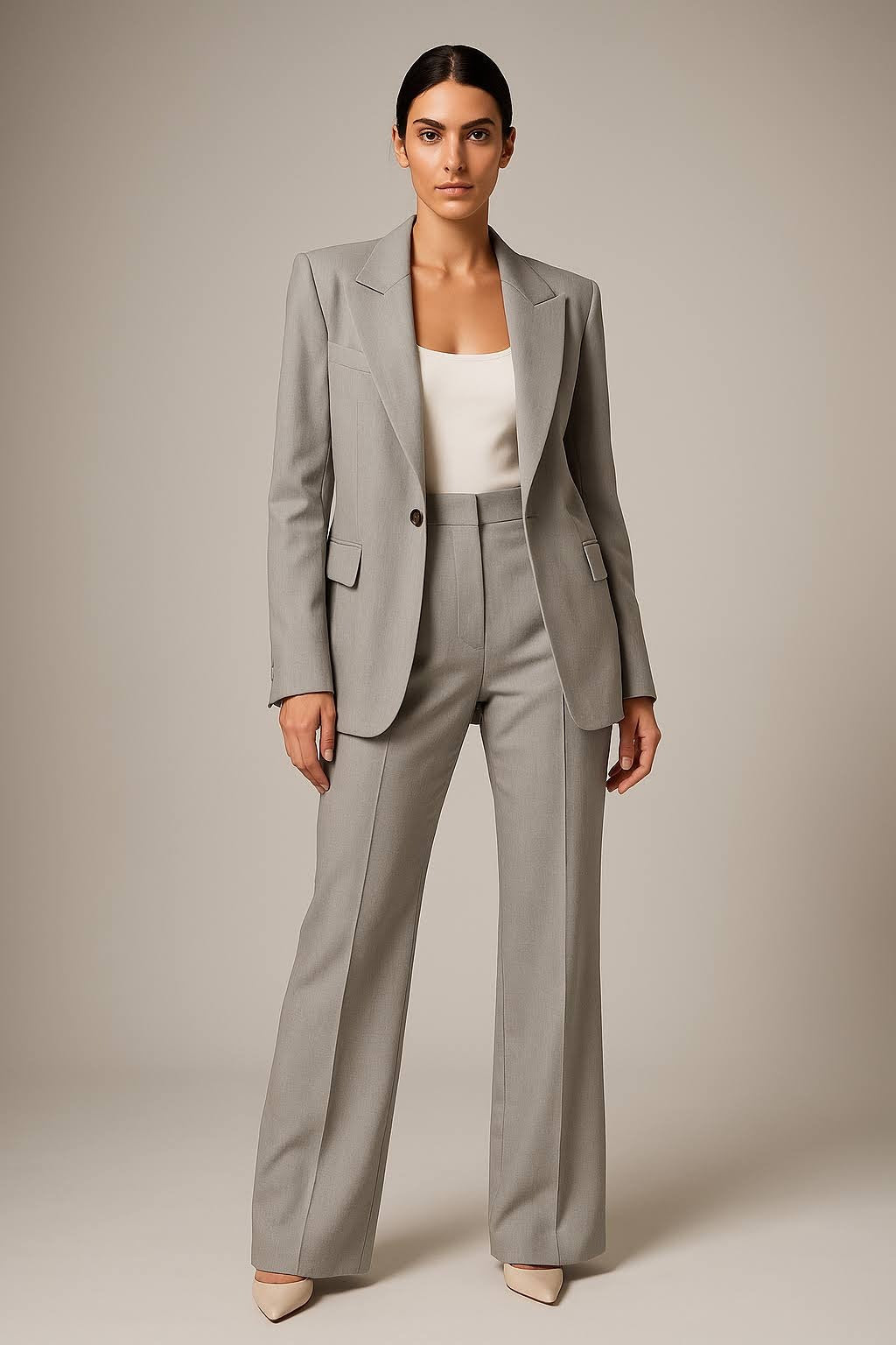 Women's Blazer and Trousers Two Piece Suit
