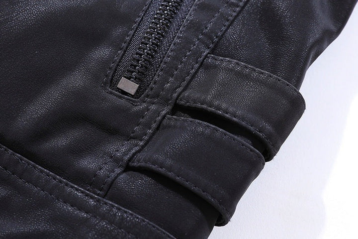 Men's Leather Biker Jacket