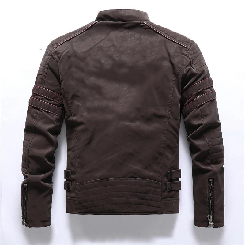 Men's Leather Biker Jacket