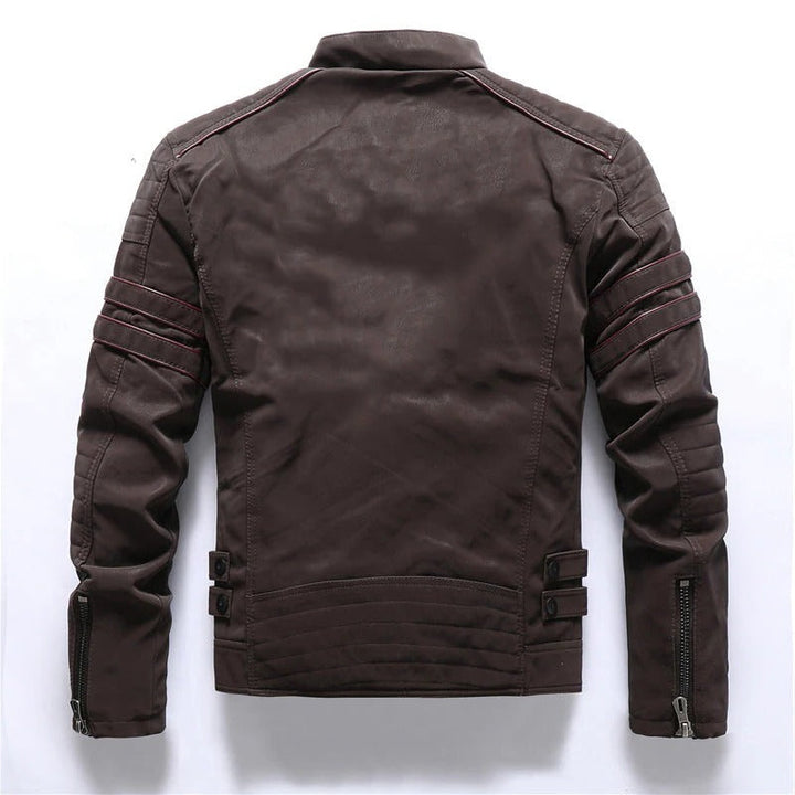Men's Leather Biker Jacket