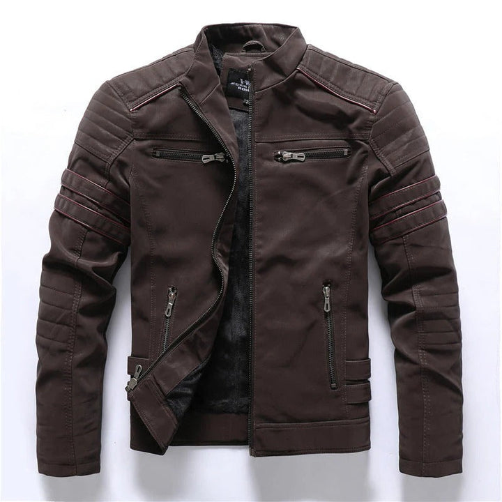 Men's Leather Biker Jacket