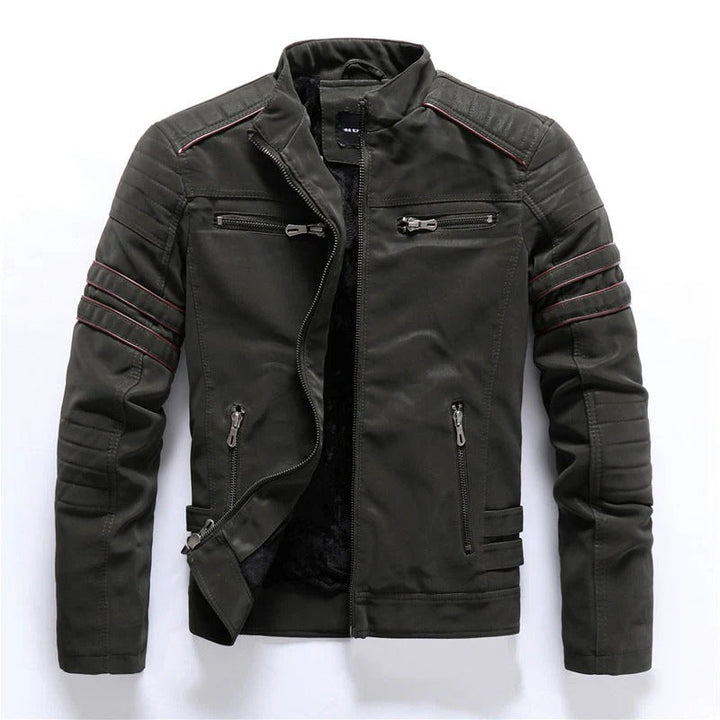 Men's Leather Biker Jacket