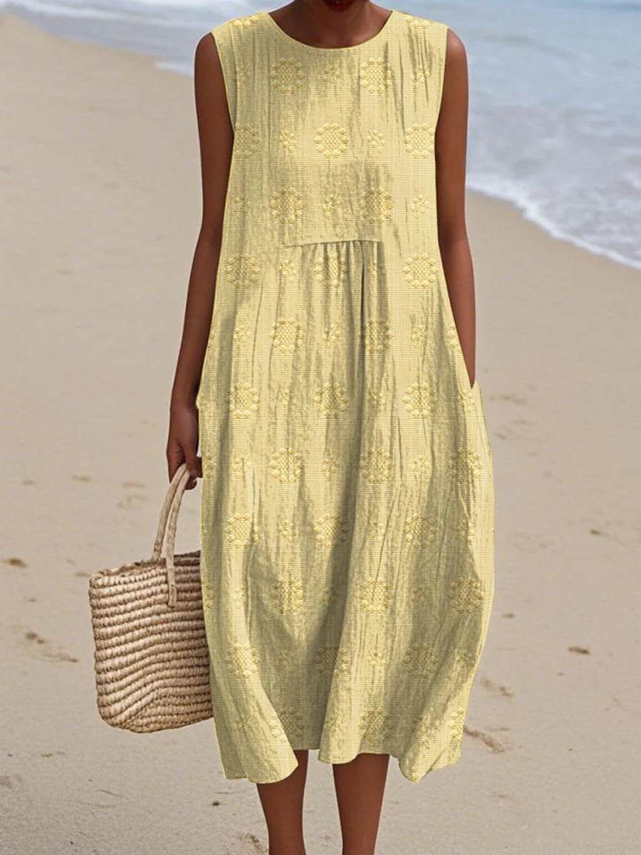 Women's Sleeveless Midi Summer Dress
