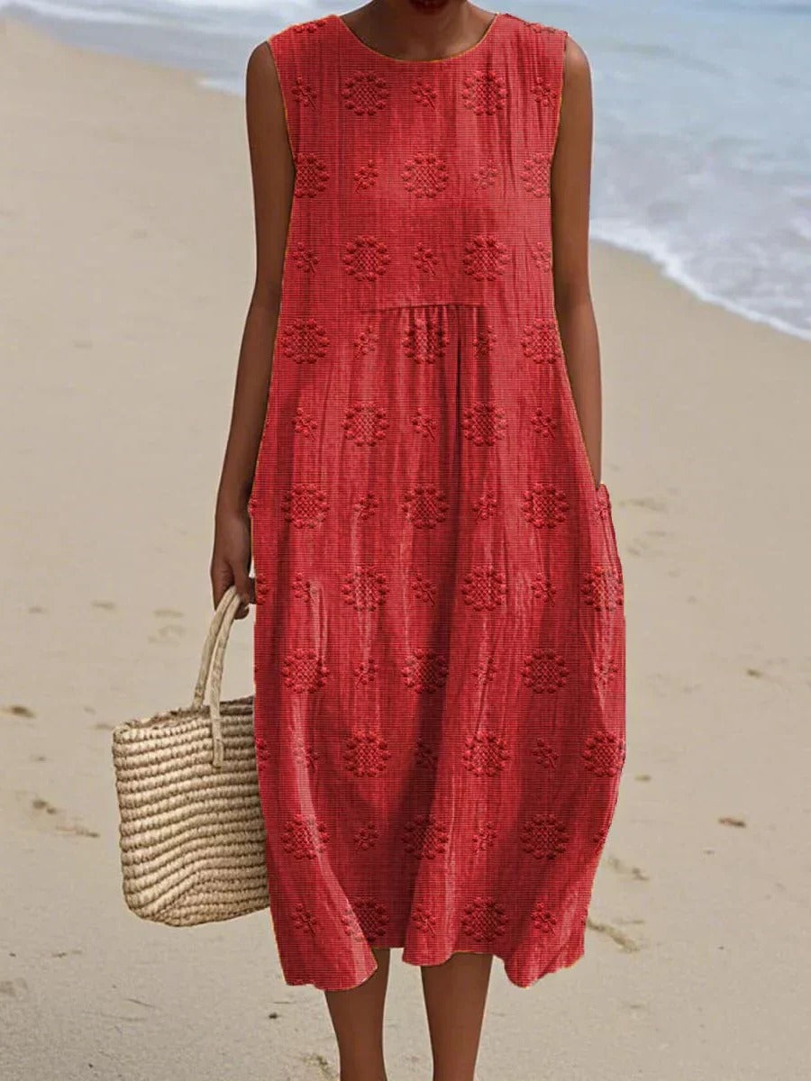 Women's Sleeveless Midi Summer Dress