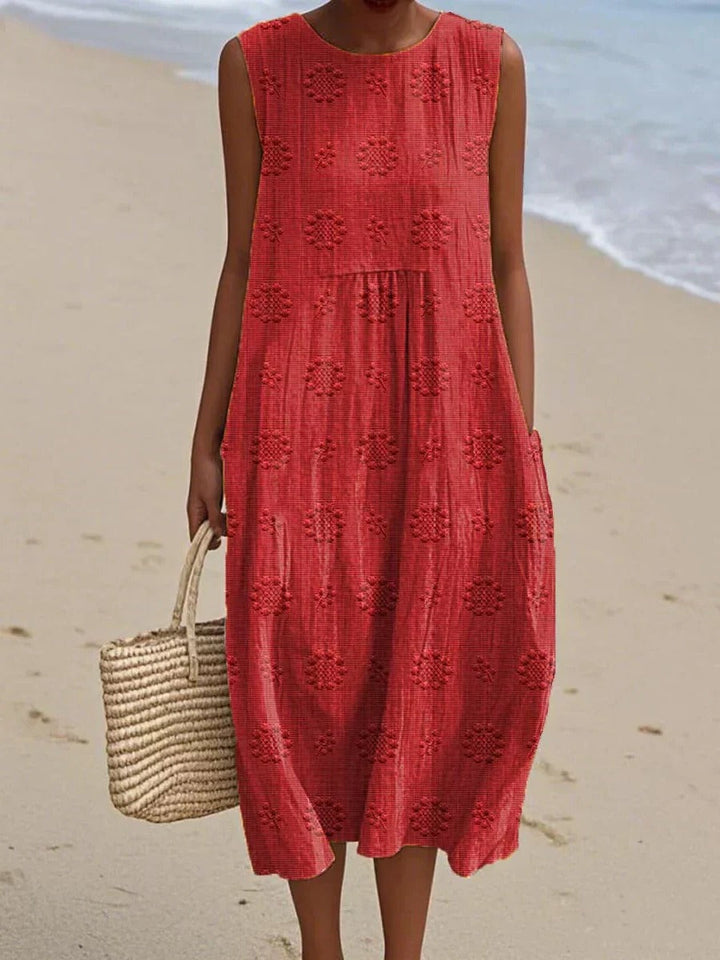 Women's Sleeveless Midi Summer Dress