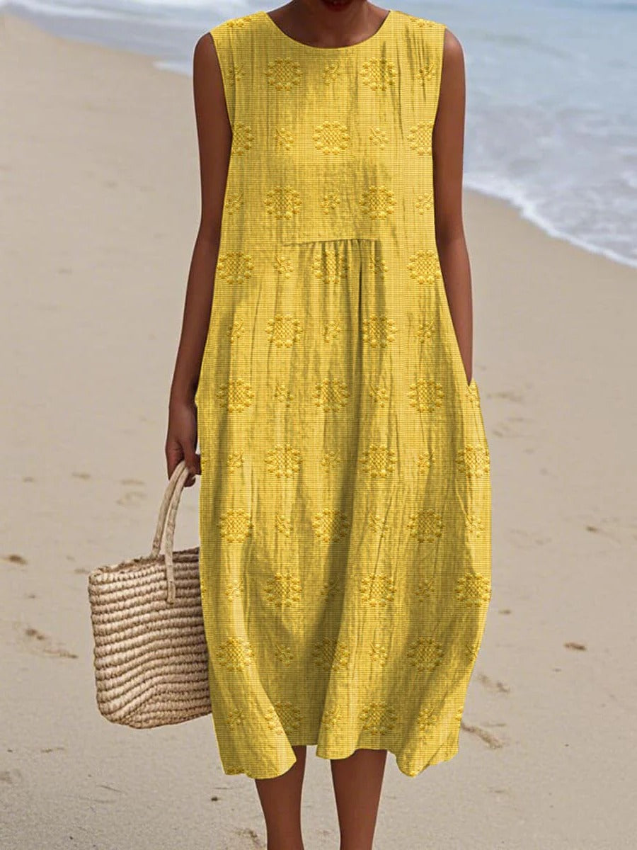 Women's Sleeveless Midi Summer Dress