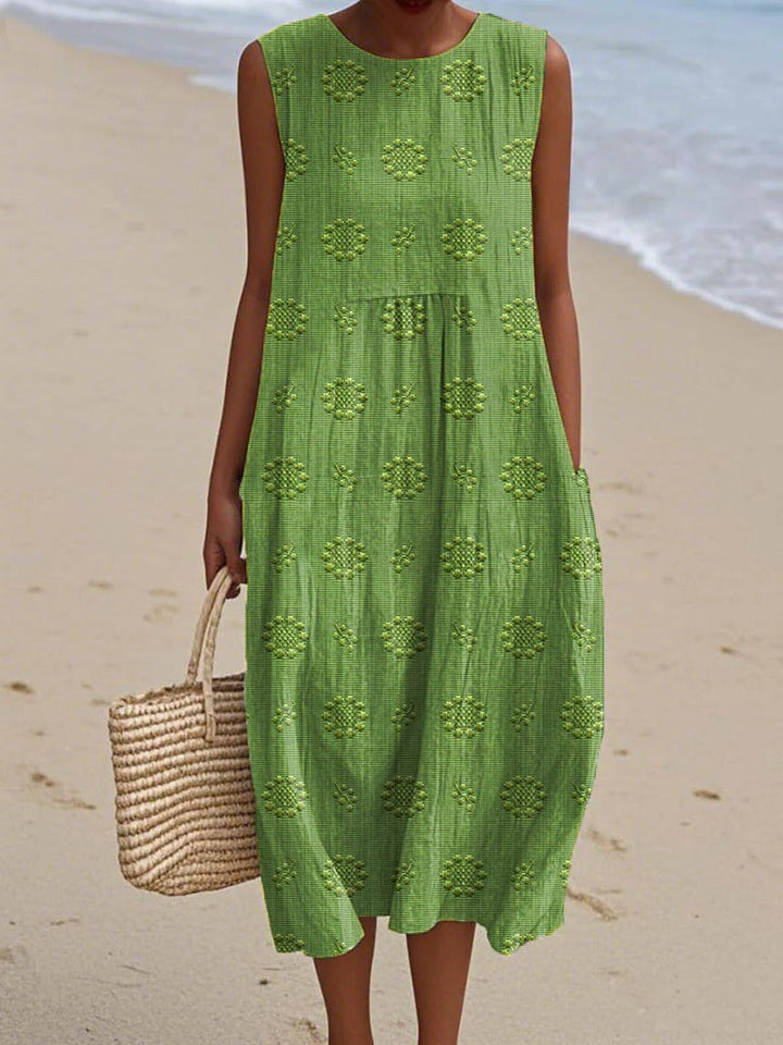 Women's Sleeveless Midi Summer Dress