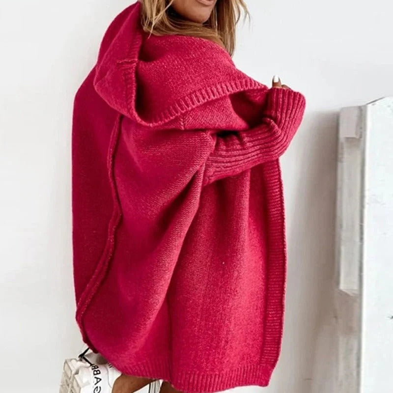 Women's Hooded Knit Sweater Cardigan